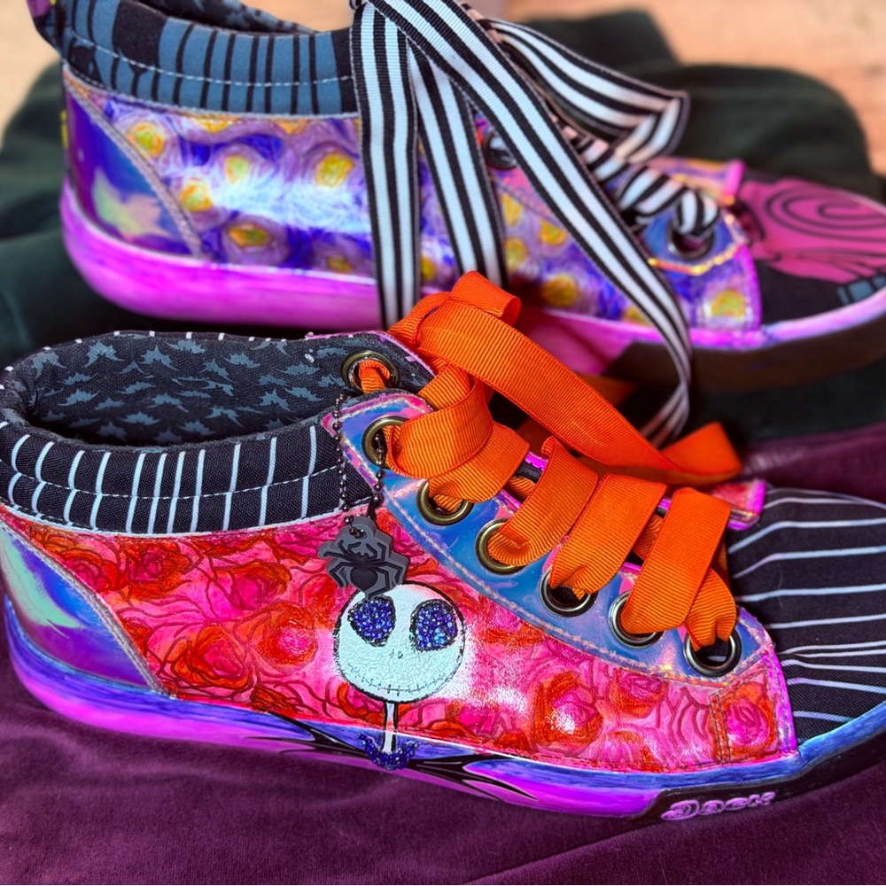 Disney Nightmare Before Christmas sneakers with ribbon laces. **Custom**